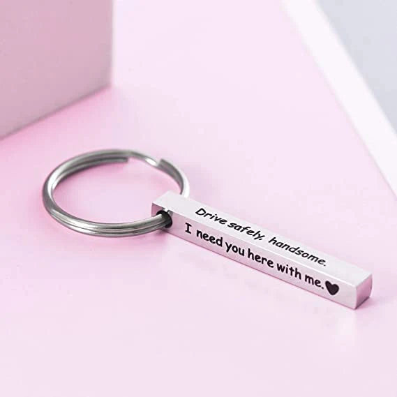 Personalized 4 Side Bar Keychain